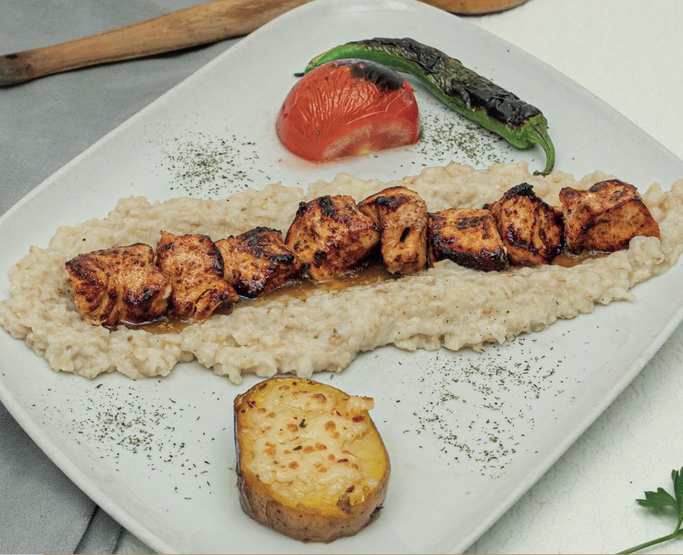 GRILLED CHICKEN SHISH WITH KESHKEK